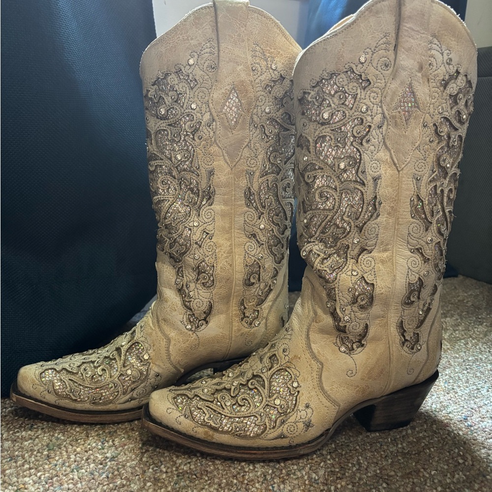 Corral Glitter Inlay Boots